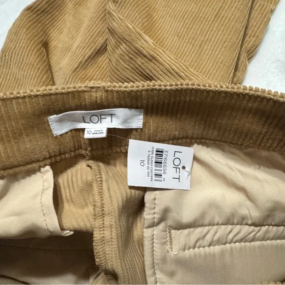 NWT LOFT Camel Corduroy Flare Trousers - Picture 4 of 4